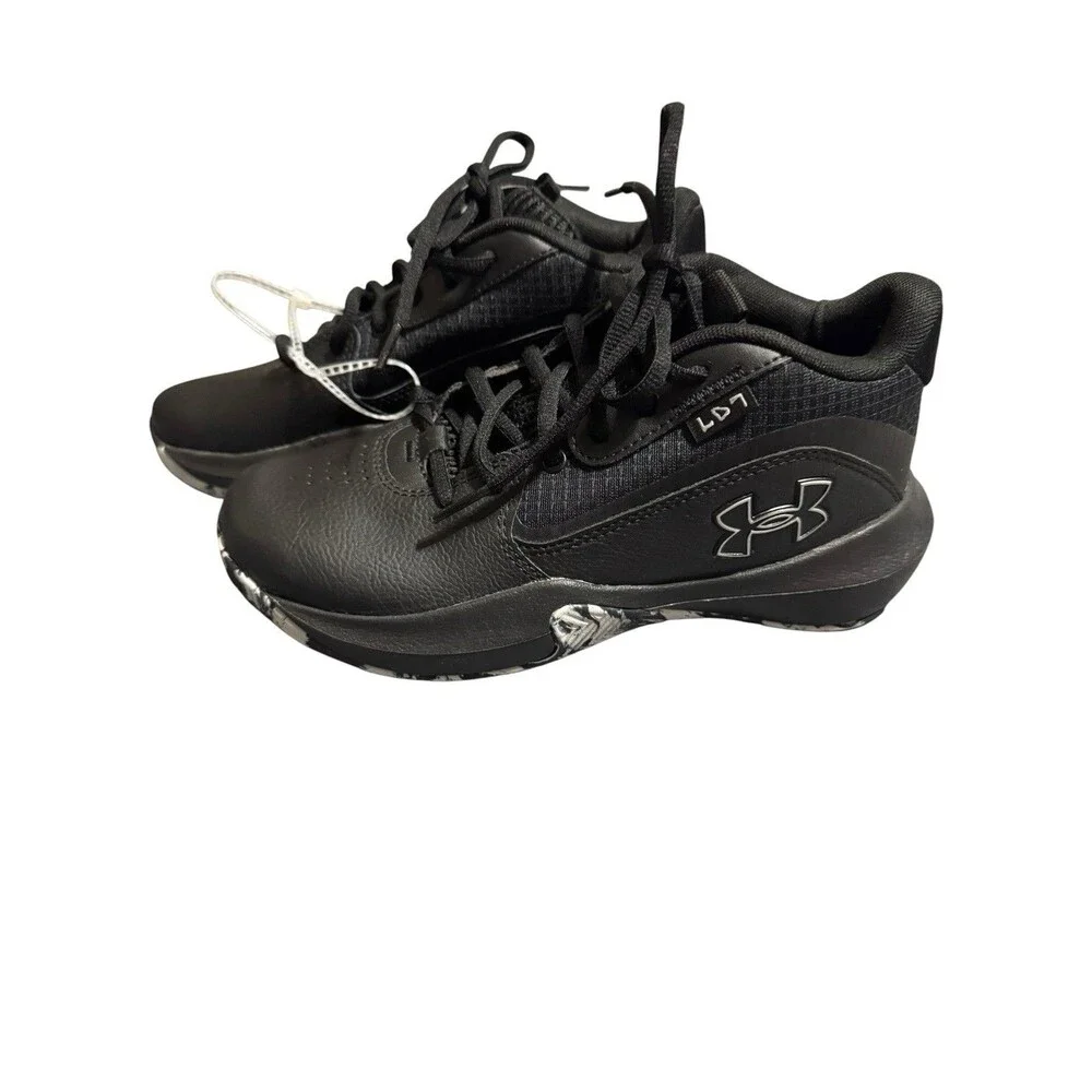 Under Armour UA GS Lockdown 7 Black/Black Kids 4Y New